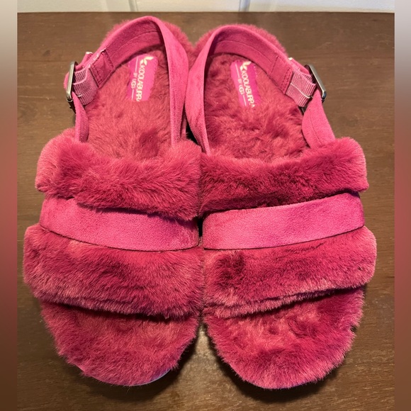 Koolaburra by Ugg Women’s FUZZ'N II Slingback Slide Sandals Pink Size:8 - Picture 3 of 6